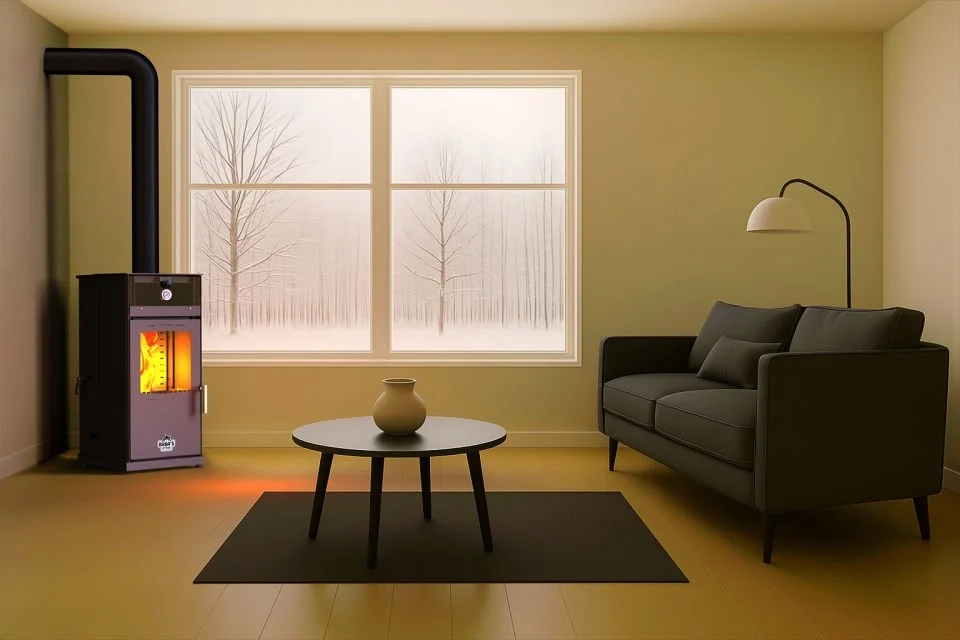 Sılver 8 Kw Kuzine/ Manuel Pelet Ve Odun Sobası / Baba's Stove