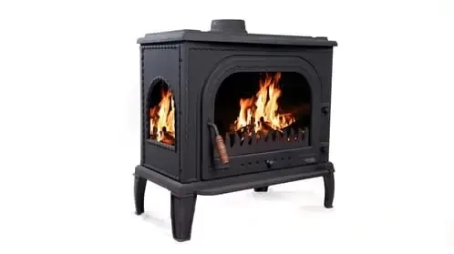 Riga Camlı Şömine Tipi Döküm Soba