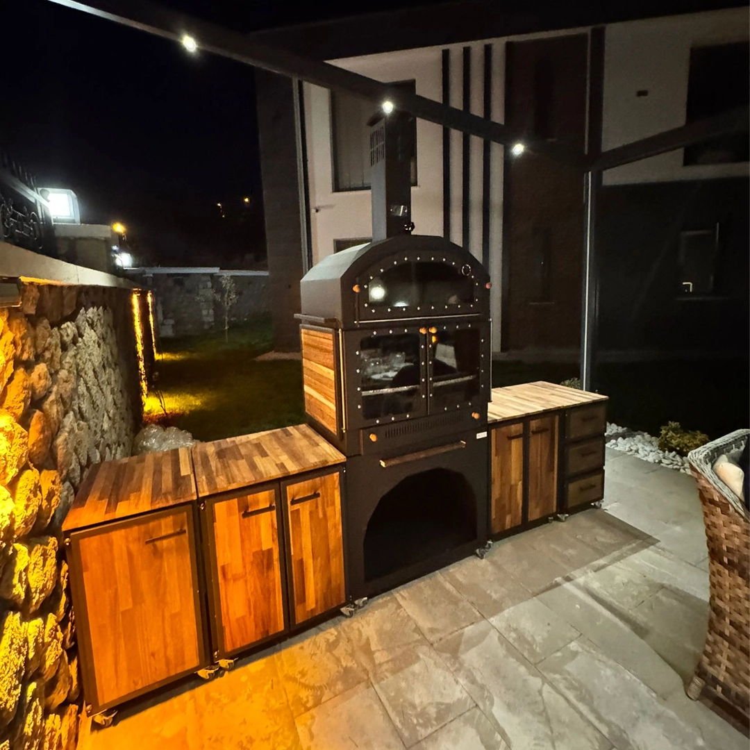 Panther Tezgahlı Ve Fırınlı Bahçe Barbekü Seti