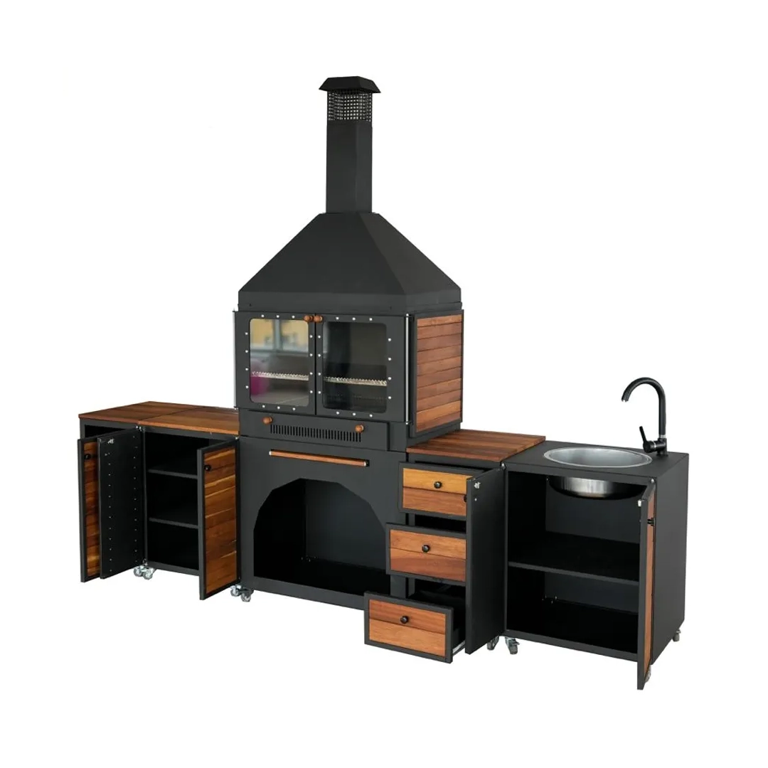 Raphael Dekoratif İzolasyonlu Kapaklı Tezgahlı Barbekü